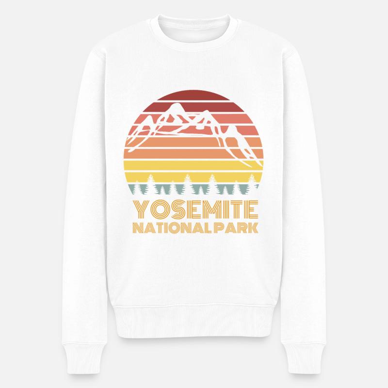 Yosemite-Nationalpark - Männer Premium Bio Pullover - Weiß