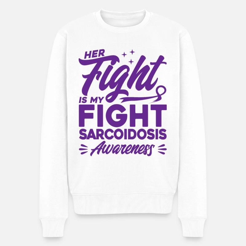 Sarcoïdose survivant Sarcoïdose Soutien S - Pull Premium bio Homme - blanc