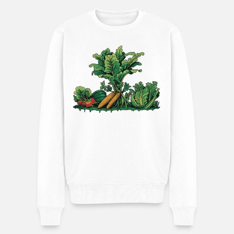 Compost alimentaire en permaculture - Pull Premium bio Homme - blanc