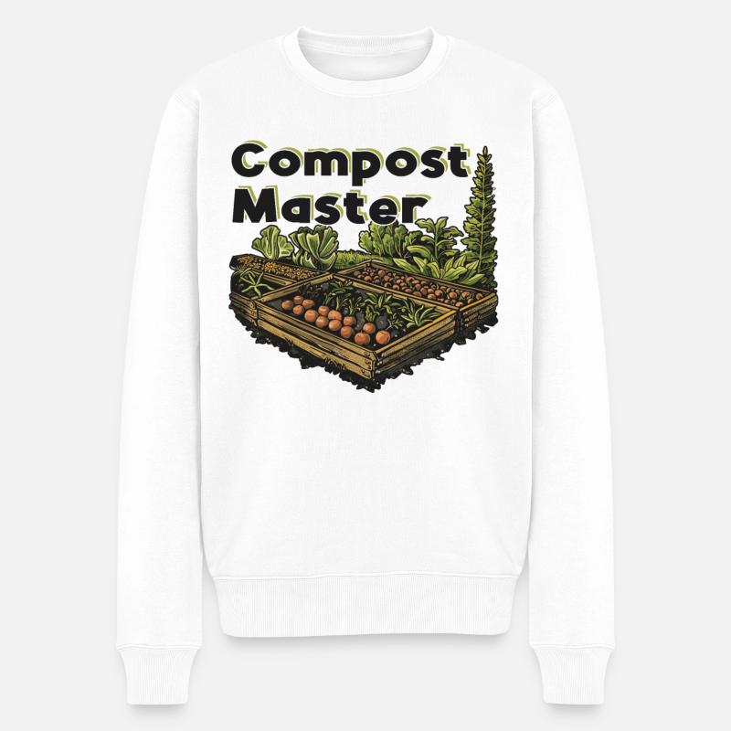Permakultur Lebensmittel Compost - Männer Premium Bio Pullover - Weiß