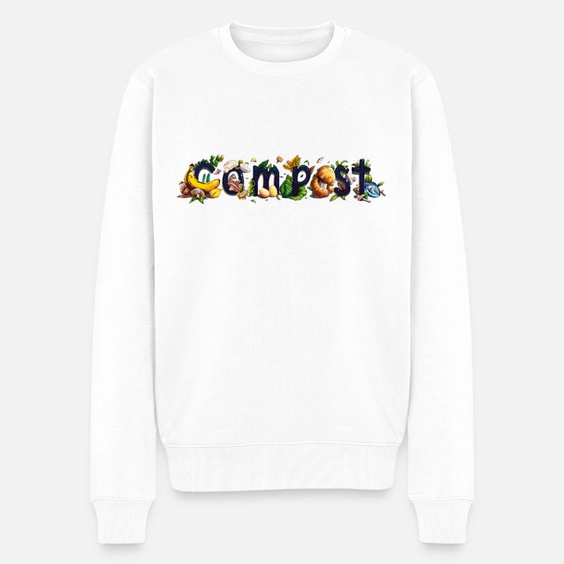 Compost alimentaire en permaculture - Pull Premium bio Homme - blanc