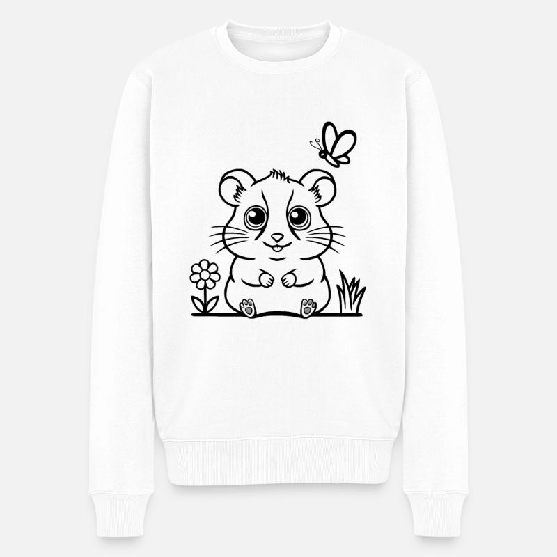 Drôle de hamster nain - Pull Premium bio Homme - blanc