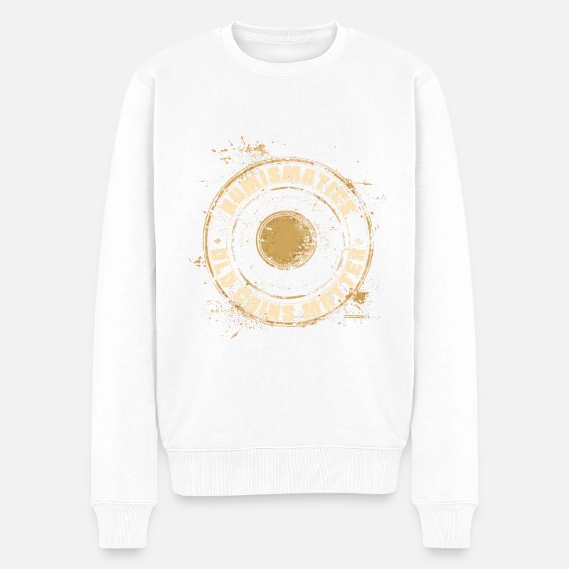 Münzsammler-definition Numismatik - Männer Premium Bio Pullover - Weiß