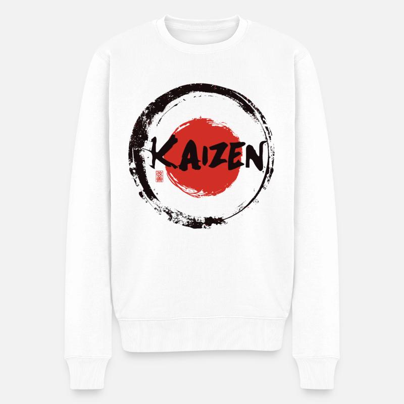 Hiragana Katakana Kaizen-methode Kaizen - Pull Premium bio Homme - blanc