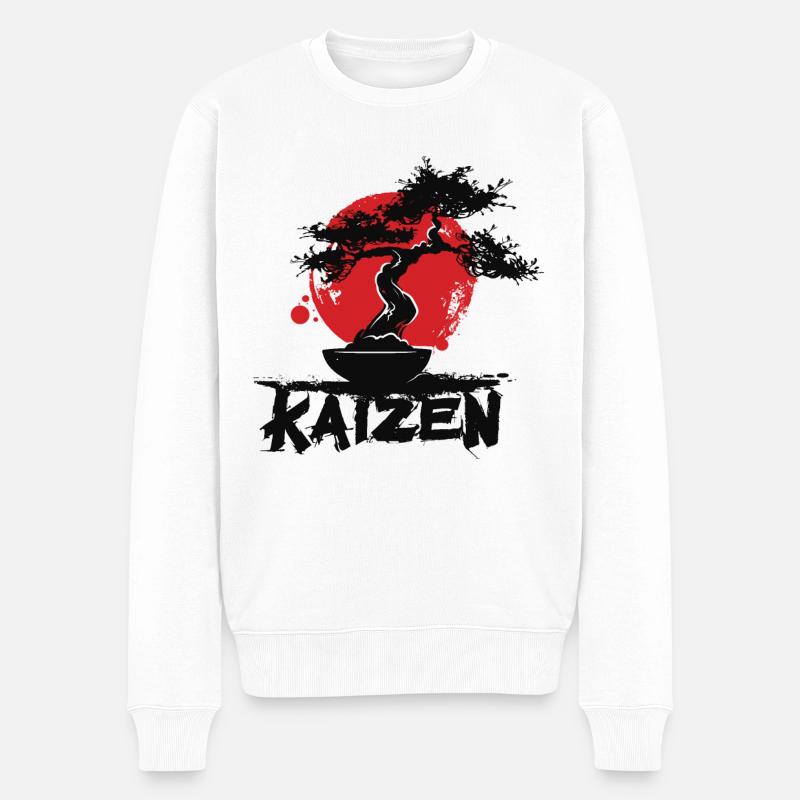 Hiragana Katakana Kaizen-methode Kaizen - Pull Premium bio Homme - blanc