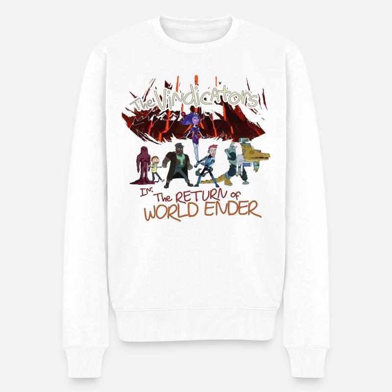 Rick and Morty The Vindicators - Männer Premium Bio Pullover - Weiß