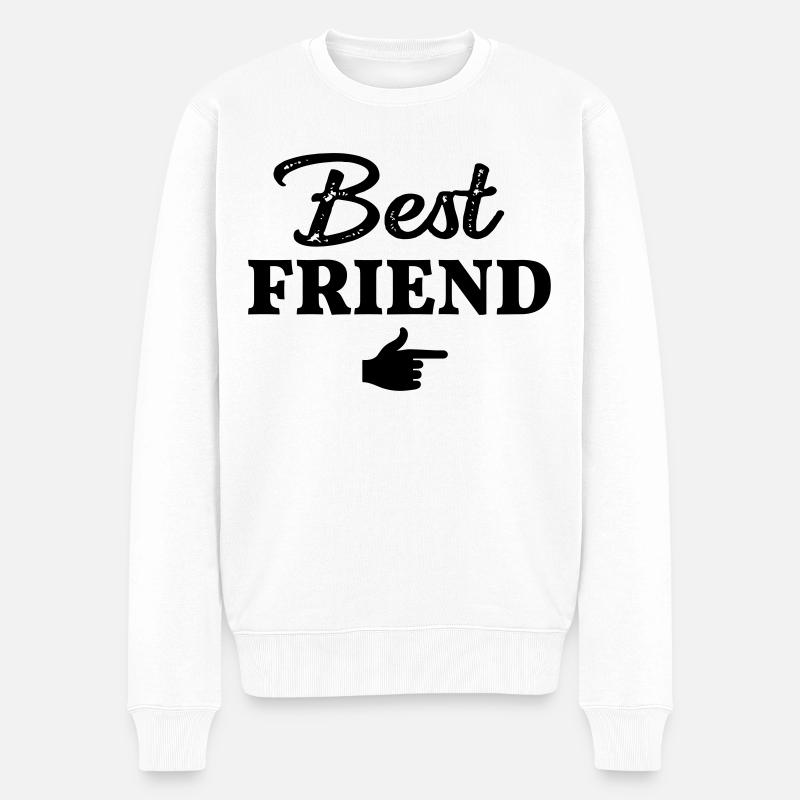 Best Friend Freundschaft Partnerlook beste Freunde - Männer Premium Bio Pullover - Weiß