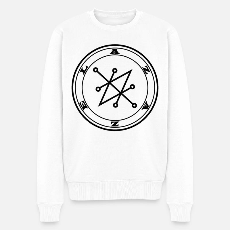 Azazel sigil noir Occult Magick - Pull Premium bio Homme - blanc