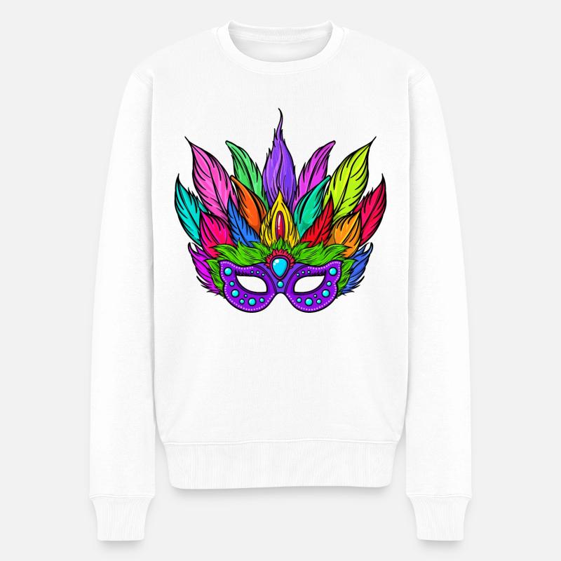 Carnaval carnaval masques - Pull Premium bio Homme - blanc