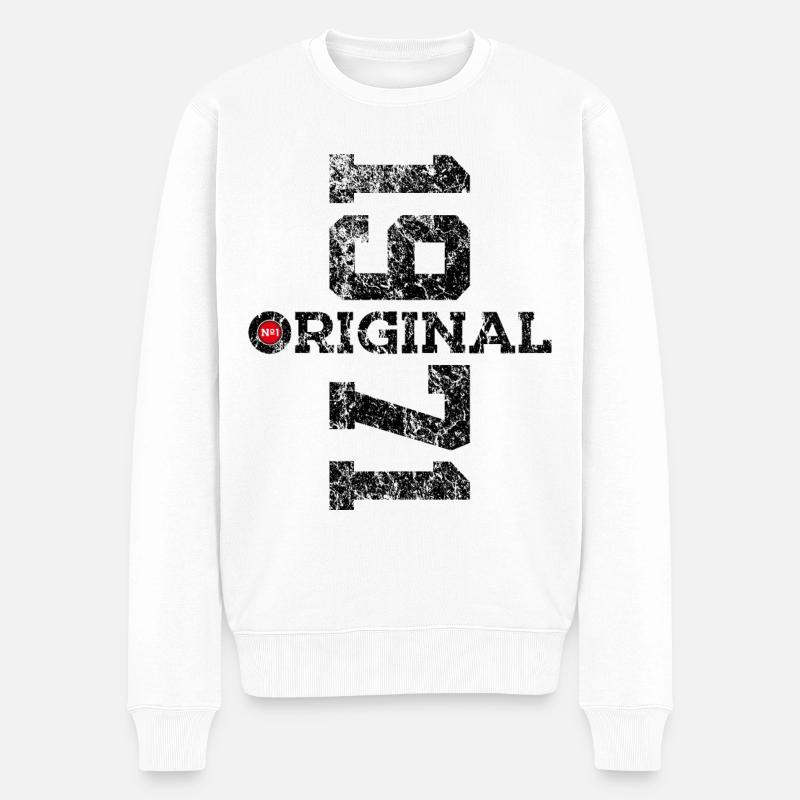 55E ANNIVERSAIRE ORIGINAL 1971 - Pull Premium bio Homme - blanc