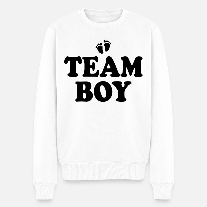 Team boy - Pull Premium bio Homme - blanc