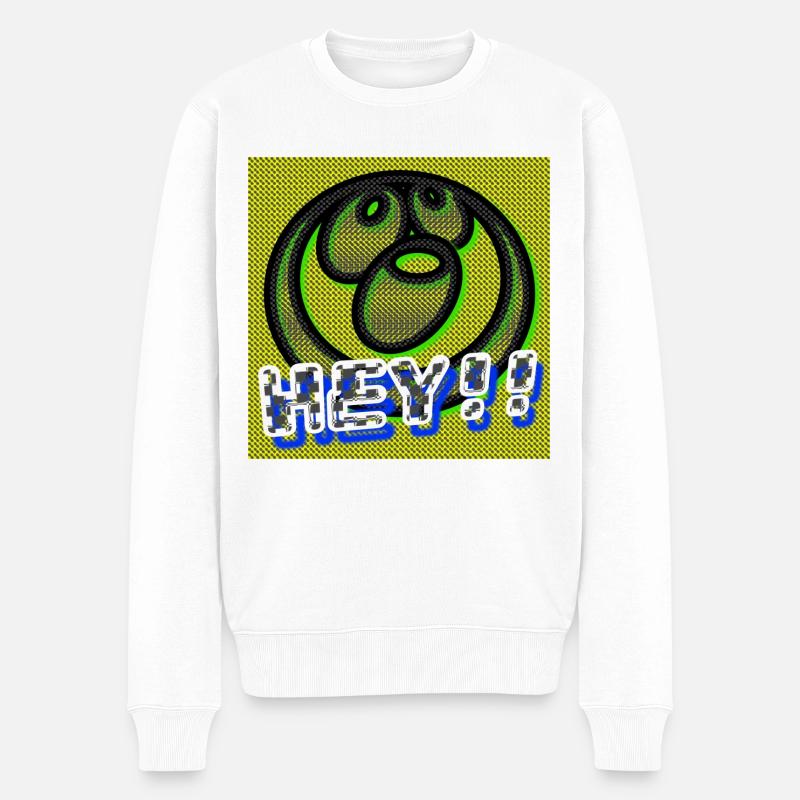 Hey!! - Abbild - 2023 - Männer Premium Bio Pullover - Weiß