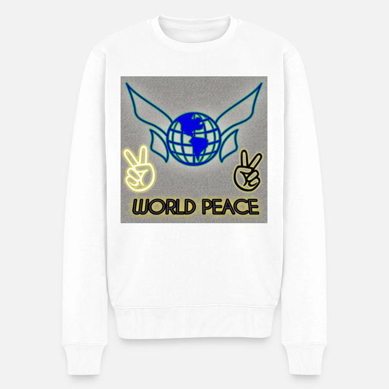 World Peace - Abbild - 2023 - Männer Premium Bio Pullover - Weiß