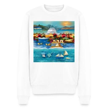 holiday at sea shore - Men's Premium Organic Jumper - white - Front - Thijin (182cm)