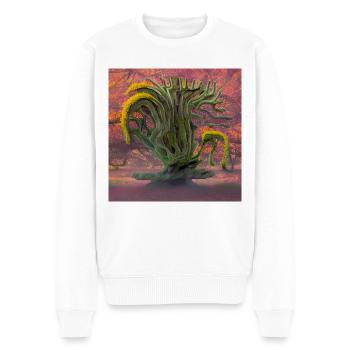 Alter blühender Baum an sonnigen Sommertagen - Männer Premium Bio Pullover - Weiß - Vorne - Thijin (182cm)