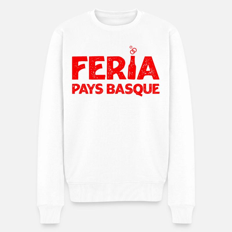 Feria du pays basque - Pull Premium bio Homme - blanc