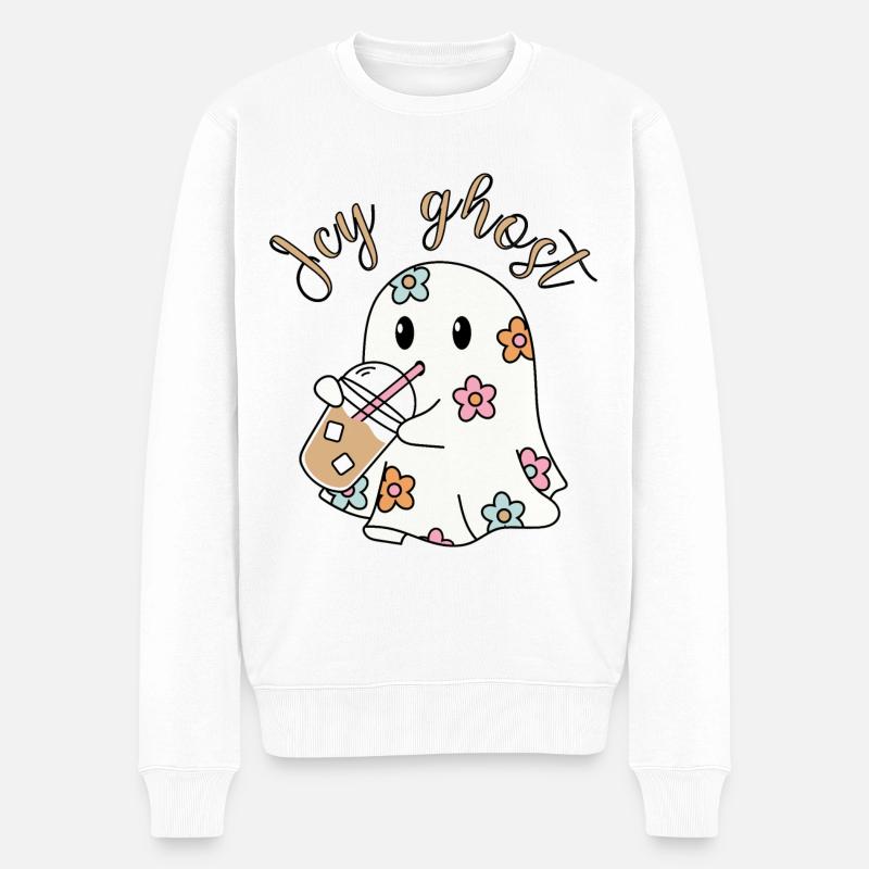 Eisiger Geist - Männer Premium Bio Pullover - Weiß