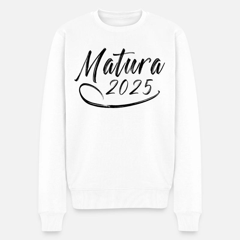 Matura 2025 - Männer Premium Bio Pullover - Weiß