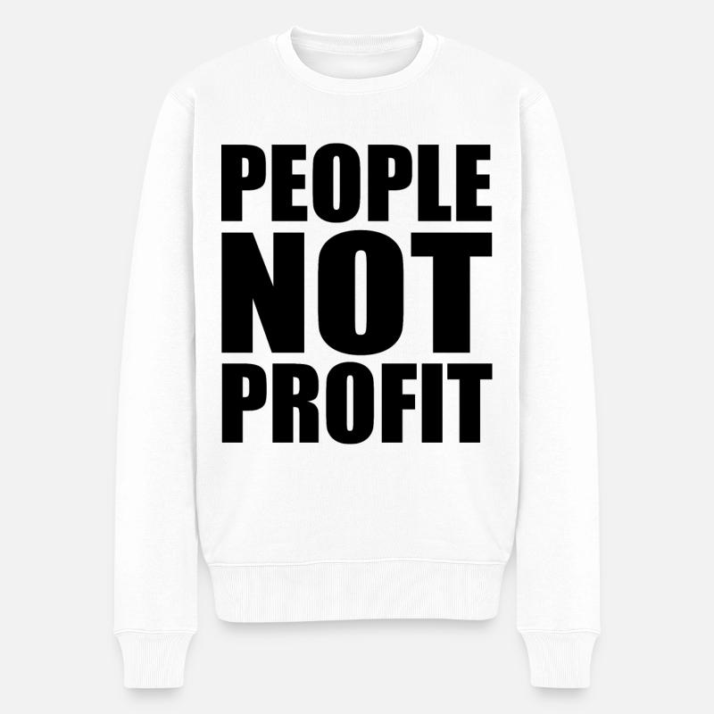 people not profit - Pull Premium bio Homme - blanc