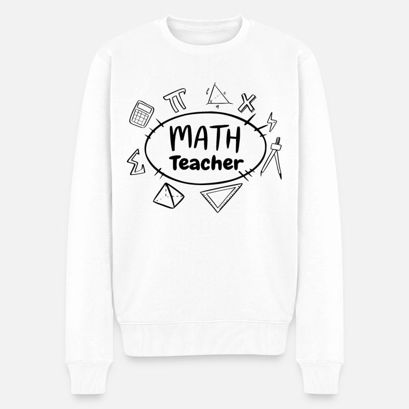 Math Teacher - Pull Premium bio Homme - blanc