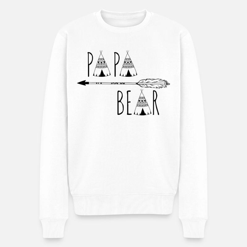 Daddy Bear - Men's Premium Organic Jumper - white