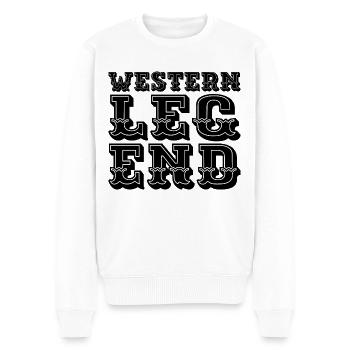Western Legend - Men's Premium Organic Jumper - white - Front - Thijin (182cm)