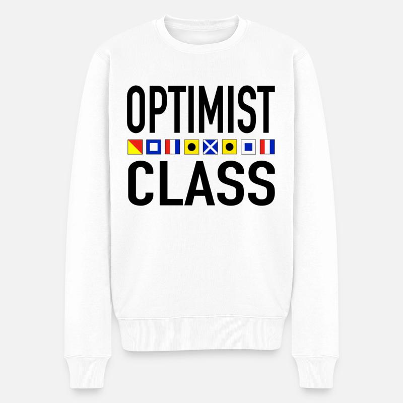 Optimiste - Pull Premium bio Homme - blanc