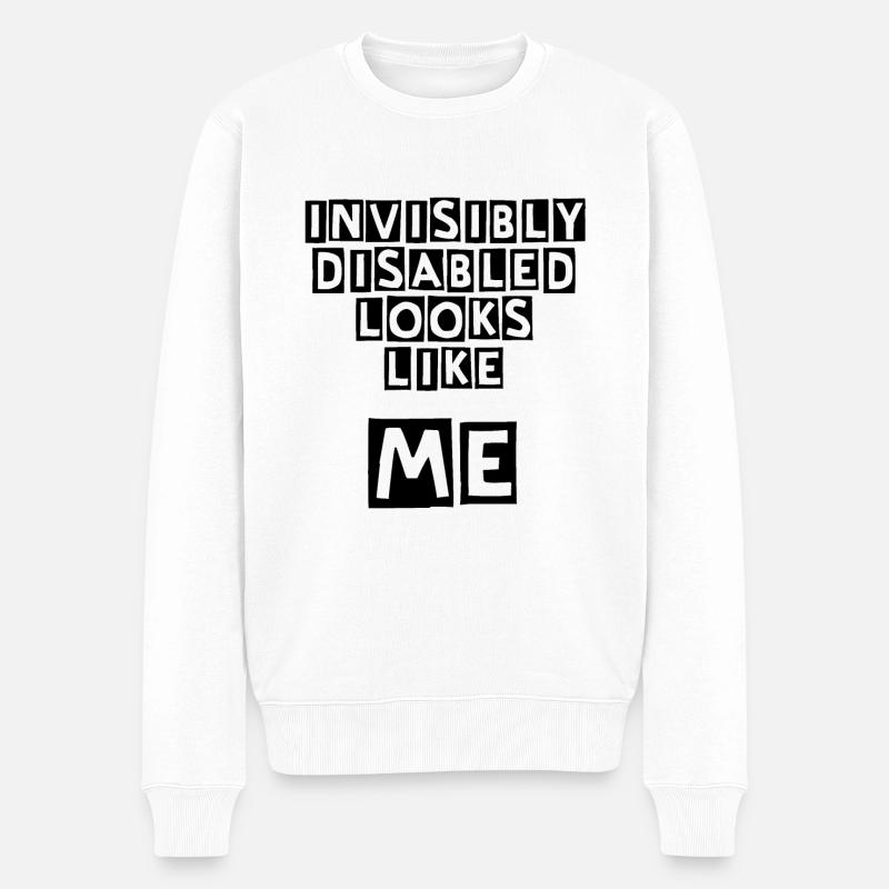 Invisiblement désactivé - Pull Premium bio Homme - blanc