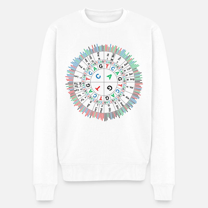 Sanger Codon Circle - Pull Premium bio Homme - blanc