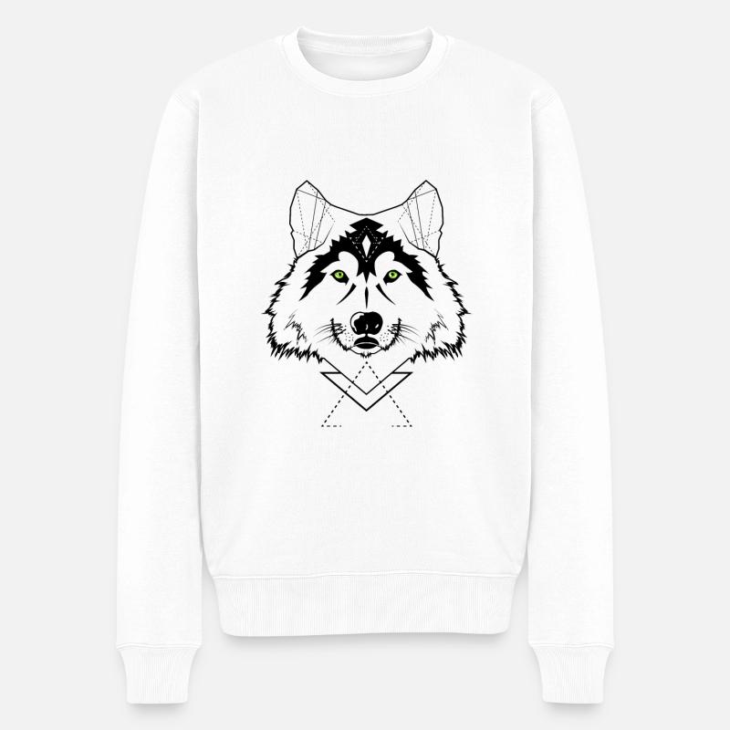 loup - Pull Premium bio Homme - blanc