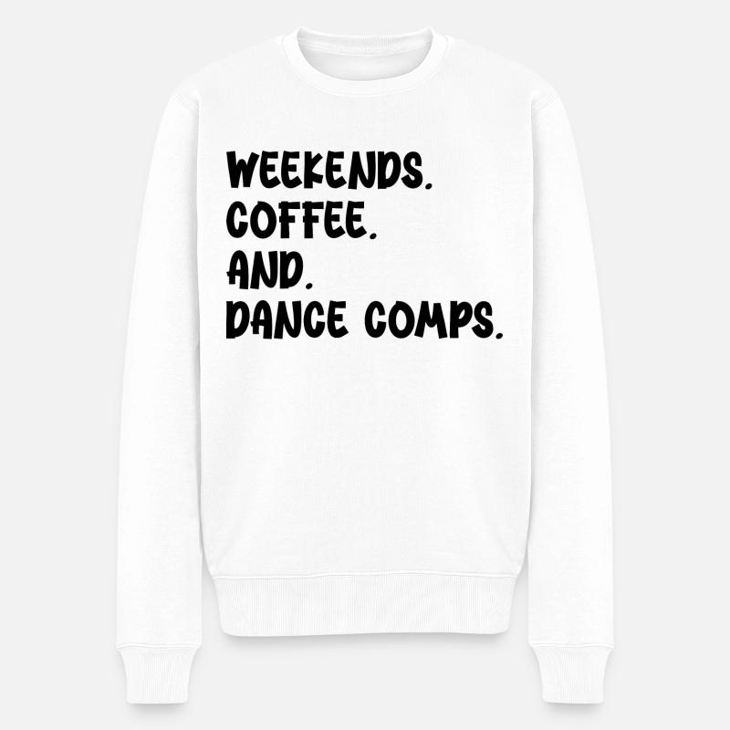 weekends coffee and dance comps - Pull Premium bio Homme - blanc