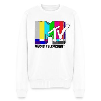 MTV Music Television Logo Statique TV - Pull Premium bio Homme - blanc - Devant - Thijin (182cm)