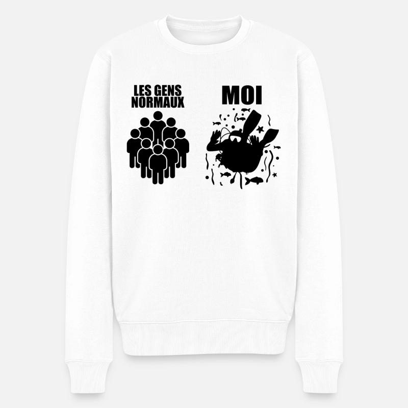 Tauchen | Taucher-Geschenk - Männer Premium Bio Pullover - Weiß