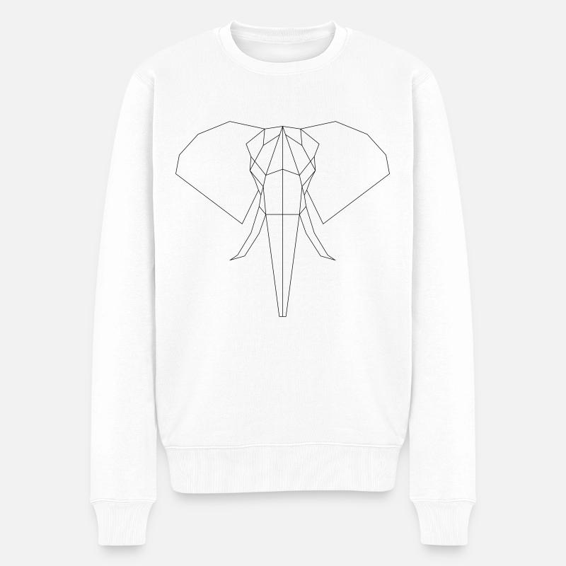 Elefant Online - Männer Premium Bio Pullover - Weiß