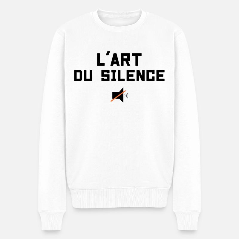 L'Art Du Silence - Pull Premium bio Homme - blanc
