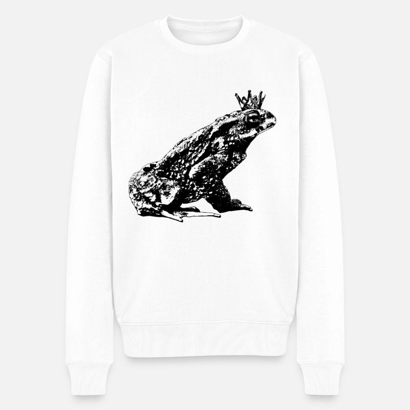 Crapaud couronné - Pull Premium bio Homme - blanc