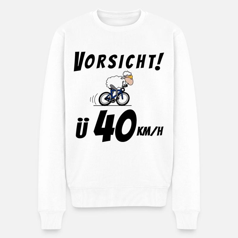 Radsport Triathlon - Männer Premium Bio Pullover - Weiß