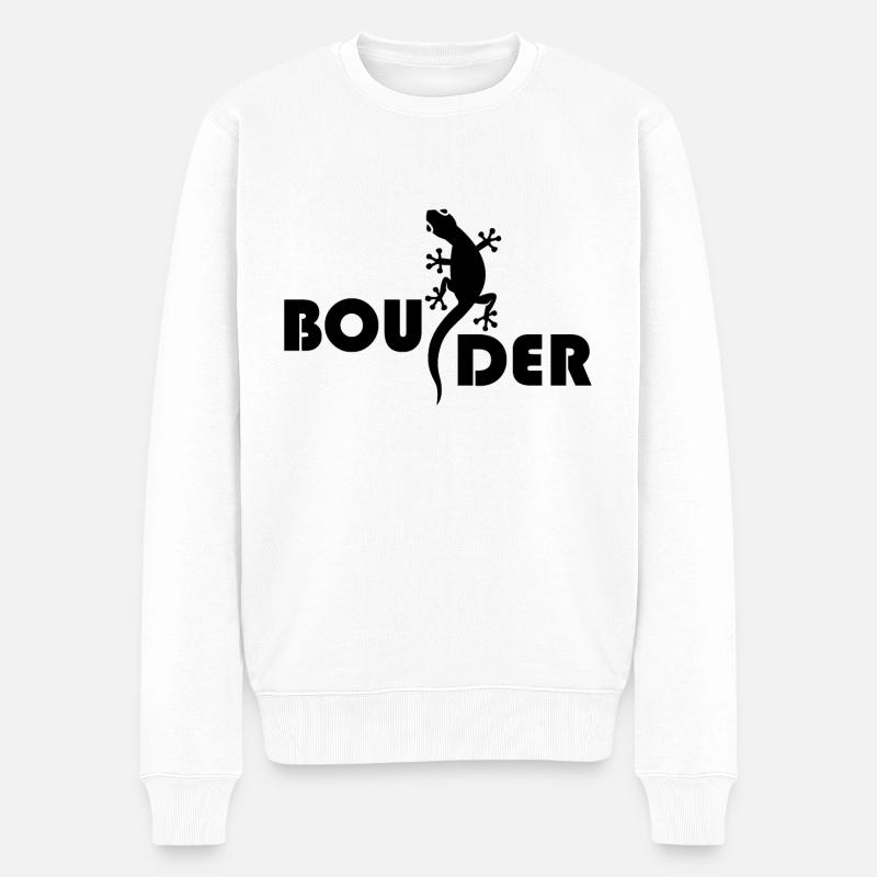 bouldern - Männer Premium Bio Pullover - Weiß