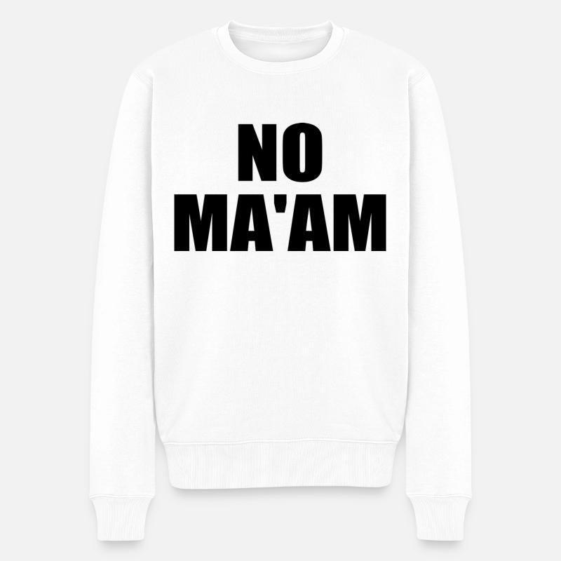 no ma'am - Pull Premium bio Homme - blanc