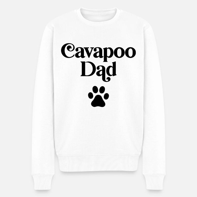 Cavapoo Dad - Men's Premium Organic Jumper - white