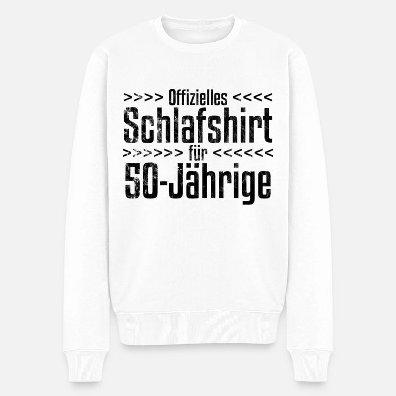 Offizielles Schlafshirt Für 50-Jährige - Männer Premium Bio Pullover - Weiß