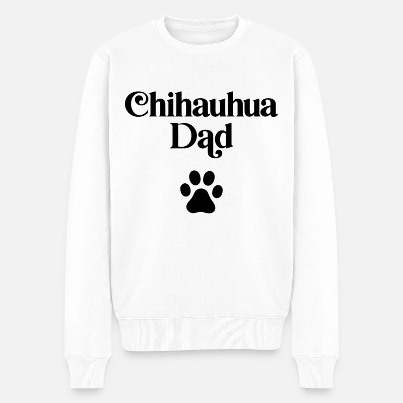 Chihuahua Vater - Männer Premium Bio Pullover - Weiß