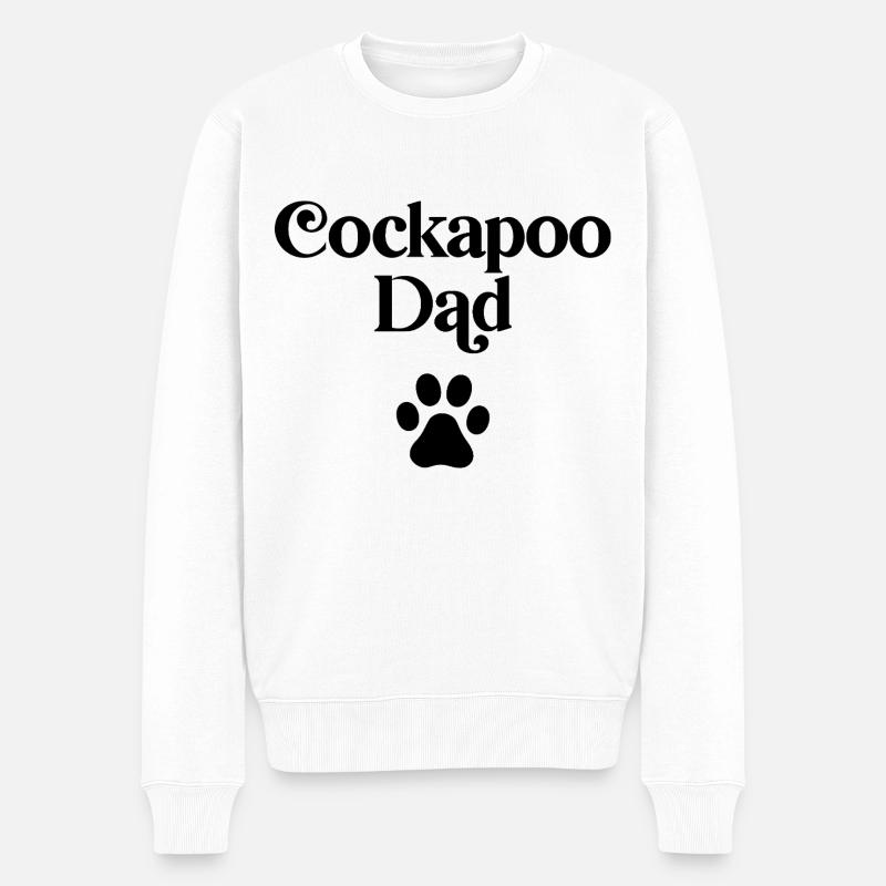 Papa Cockapoo - Pull Premium bio Homme - blanc