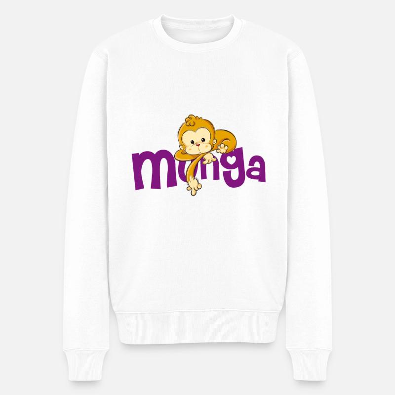 Munga - Männer Premium Bio Pullover - Weiß