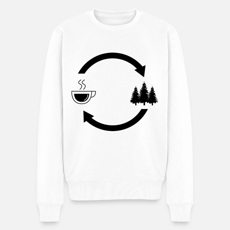 Coffee load arrows and tree - - Men's Premium Organic Jumper - white