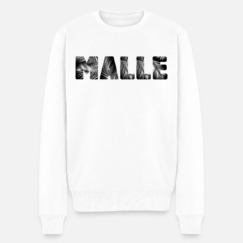 Malle - Männer Premium Bio Pullover - Weiß