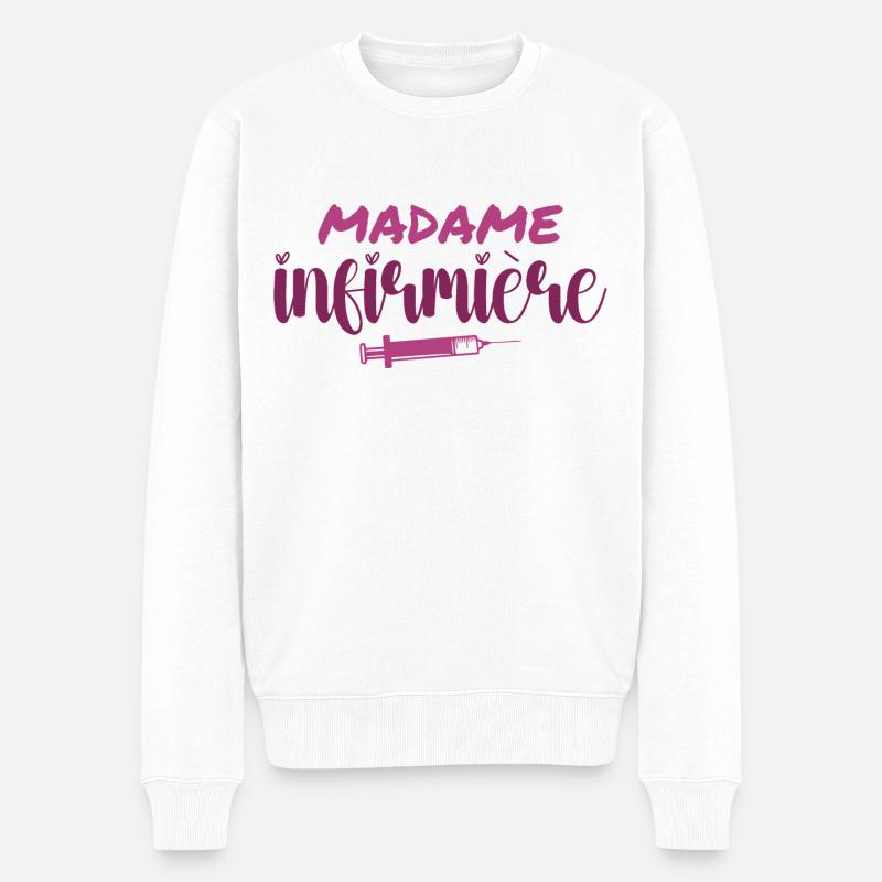 Liebe Krankenschwester, - Männer Premium Bio Pullover - Weiß