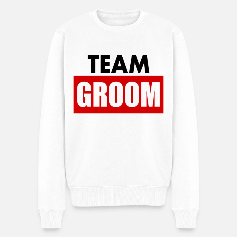 Team groom - Männer Premium Bio Pullover - Weiß