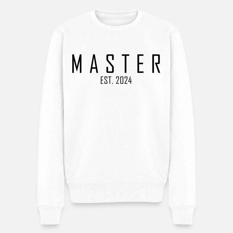 Master EST. 2024 - Männer Premium Bio Pullover - Weiß