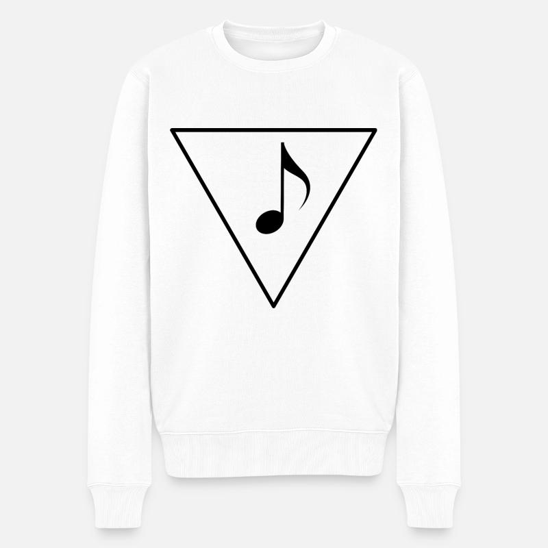 Triangle et musique - - Pull Premium bio Homme - blanc